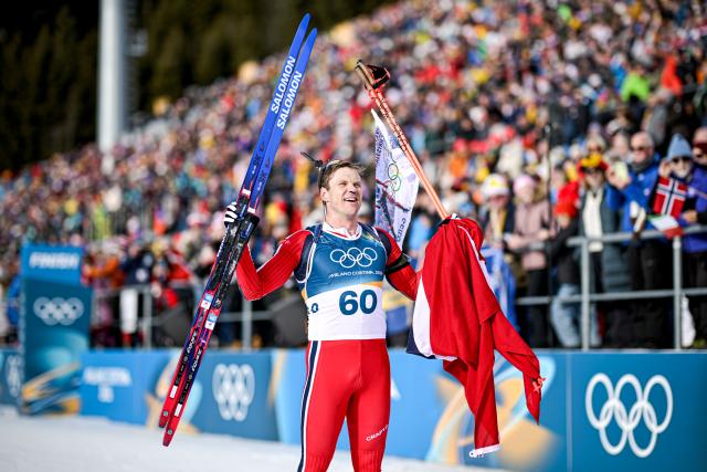 (260213) -- ANTERSELVA, Feb. 13, 2026 (Xinhua) -- Vetle Sjaastad Christiansen of Norway competes during the biathlon men's 10km sprint event at the Milan-Cortina 2026 Olympic Winter Games in Anterselva, Italy, Feb. 13, 2026. (Xinhua/Jiang Han)