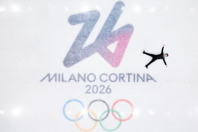 (260213) -- MILAN, Feb. 13, 2026 (Xinhua) -- Li Yu-Hsiang of Chinese Taipei reacts after the free skating of the men single skating match for figure skating event at the Milan-Cortina 2026 Olympic Winter Games in Milan, Italy, Feb. 13, 2026. (Xinhua/Chen Yichen)