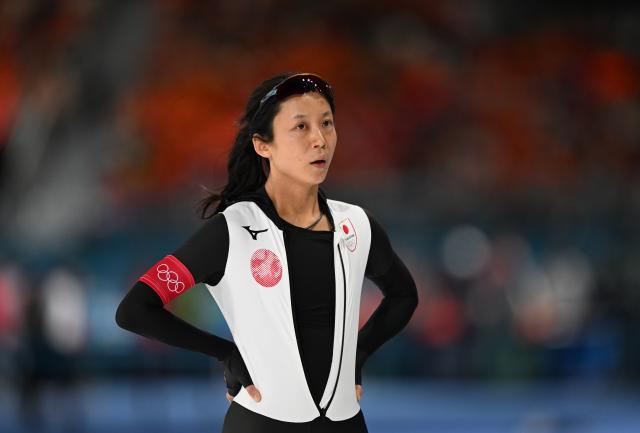 (260215) -- MILAN, Feb. 15, 2026 (Xinhua) -- Takagi Miho of Japan reacts after the speed skating women's 500m final match at the Milan-Cortina 2026 Olympic Winter Games in Milan, Italy, Feb. 15, 2026. (Xinhua/Wu Wei)