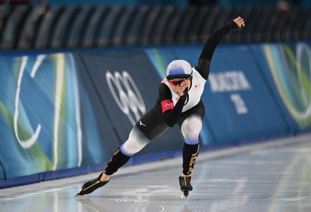 (260215) -- MILAN, Feb. 15, 2026 (Xinhua) -- Takagi Miho of Japan competes during the speed skating women's 500m final match at the Milan-Cortina 2026 Olympic Winter Games in Milan, Italy, Feb. 15, 2026. (Xinhua/Wu Wei)