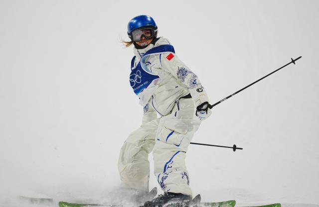 (260216) -- LIVIGNO, Feb. 16, 2026 (Xinhua) -- Gu Ailing of China competes during the freestyle skiing women's freeski big air final at the Milan-Cortina 2026 Olympic Winter Games in Livigno, Italy, Feb. 16, 2026. (Xinhua/Hu Chao)
