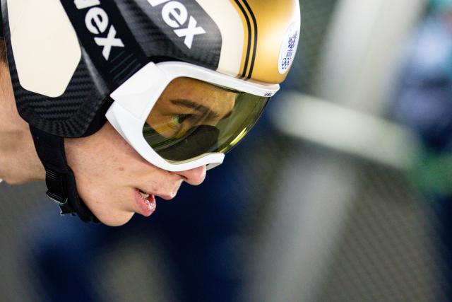 (260217) -- PREDAZZO, Feb. 17, 2026 (Xinhua) -- Stephan Embacher of Austria competes during the trial round of the ski jumping men's super team event at the Milan-Cortina 2026 Olympic Winter Games in Predazzo, Italy, Feb. 16, 2026. (Xinhua/Huang Wei)