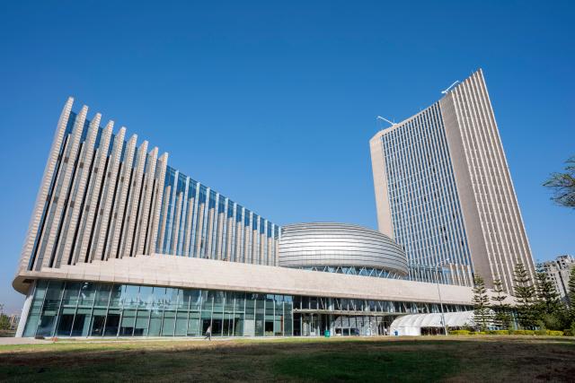 (260217) -- ADDIS ABABA, Feb. 17, 2026 (Xinhua) -- This photo taken on Feb. 11, 2026 shows the African Union (AU) headquarters in Addis Ababa, Ethiopia. Addis Ababa, the capital of Ethiopia, whose name means "new flower" in Amharic, is located in the country's central highlands and enjoys a mild and pleasant climate. Home to rich cultural heritage and historical sites, the city also hosts the headquarters of the African Union, making it an important hub for multilateral diplomacy in Africa. (Xinhua/Xie Jianfei)