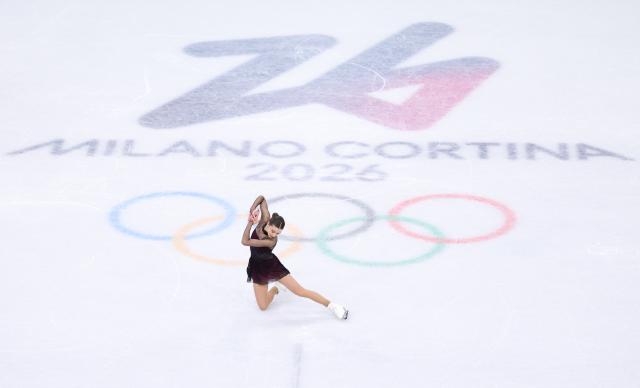 (260217) -- MILAN, Feb. 17, 2026 (Xinhua) -- Lara Naki Gutmann of Italy competes during the short program match of figure skating women single skating at the Milan-Cortina 2026 Olympic Winter Games in Milan, Italy, Feb. 17, 2026. (Xinhua/Chen Yichen)