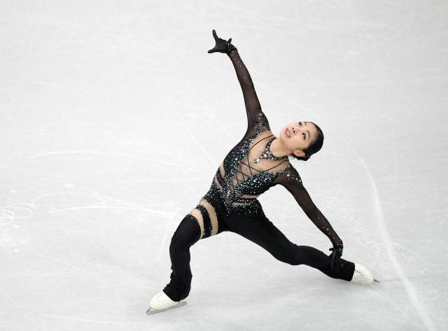 (260217) -- MILAN, Feb. 17, 2026 (Xinhua) -- Zhang Ruiyang of China competes during the short program match of figure skating women single skating at the Milan-Cortina 2026 Olympic Winter Games in Milan, Italy, Feb. 17, 2026. (Xinhua/Xue Yuge)