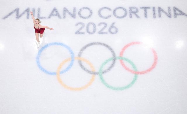 (260217) -- MILAN, Feb. 17, 2026 (Xinhua) -- Ekaterina Kurakova of Poland competes during the short program match of figure skating women single skating at the Milan-Cortina 2026 Olympic Winter Games in Milan, Italy, Feb. 17, 2026. (Xinhua/Cheng Min)