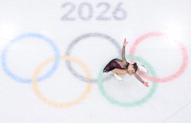 (260217) -- MILAN, Feb. 17, 2026 (Xinhua) -- Lara Naki Gutmann of Italy competes during the short program match of figure skating women single skating at the Milan-Cortina 2026 Olympic Winter Games in Milan, Italy, Feb. 17, 2026. (Xinhua/Cheng Min)