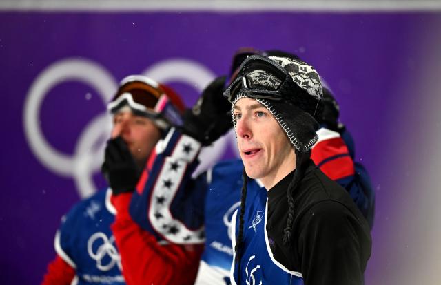 (260218) -- LIVIGNO, Feb. 18, 2026 (Xinhua) -- Tormod Frostad of Norway waits his final score during Freestyle Skiing Men's Freeski Big Air Final at the Milan-Cortina 2026 Olympic Winter Games in Livigno, Italy, Feb. 17, 2026. (Xinhua/Zhang Hongxiang)