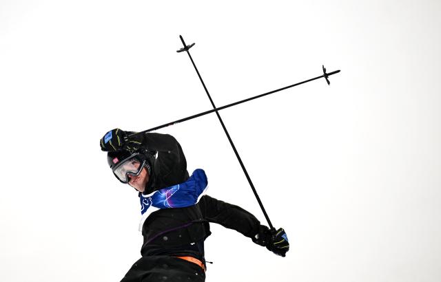 (260218) -- LIVIGNO, Feb. 18, 2026 (Xinhua) -- Tormod Frostad of Norway competes during Freestyle Skiing Men's Freeski Big Air Final at the Milan-Cortina 2026 Olympic Winter Games in Livigno, Italy, Feb. 17, 2026. (Xinhua/Zhang Hongxiang)