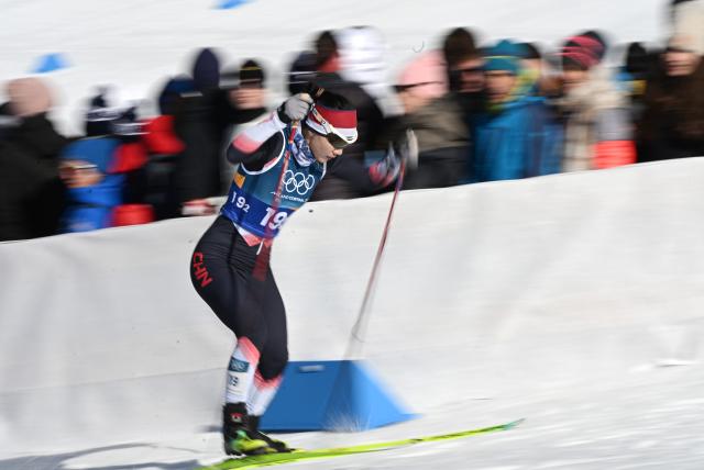 (260218) -- TESERO, Feb. 18, 2026 (Xinhua) -- Chi Chunxue of China competes during the cross-country skiing women's team sprint free final at the Milan-Cortina 2026 Olympic Winter Games in Tesero, Italy, Feb. 18, 2026. (Xinhua/He Canling)