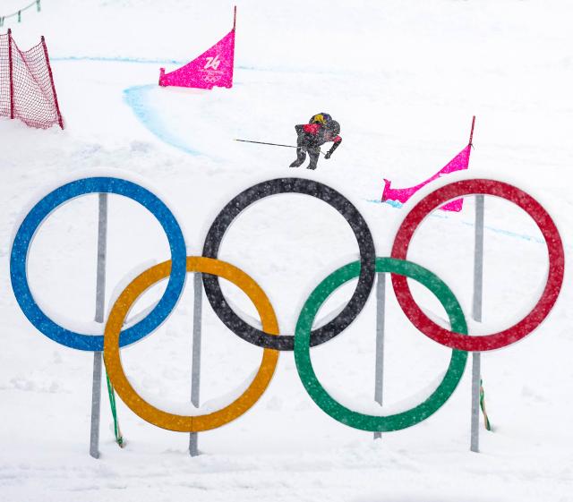(260219) -- BORMIO, Feb. 19, 2026 (Xinhua) -- Bu Luer of China competes during the ski mountaineering men's sprint event at the Milan-Cortina 2026 Olympic Winter Games in Bormio, Italy, Feb. 19, 2026. (Xinhua/Yan Linyun)