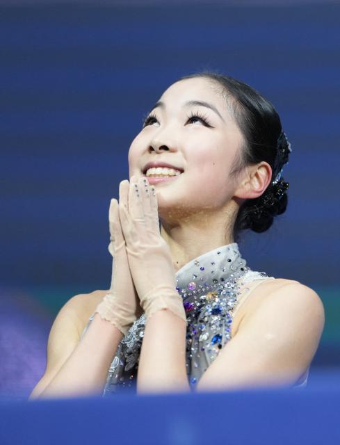 (260219) -- MILAN, Feb. 19, 2026 (Xinhua) -- Zhang Ruiyang of China waits for her score during the free skating match of figure skating women single skating at the Milan-Cortina 2026 Olympic Winter Games in Milan, Italy, Feb. 19, 2026. (Xinhua/Xue Yuge)