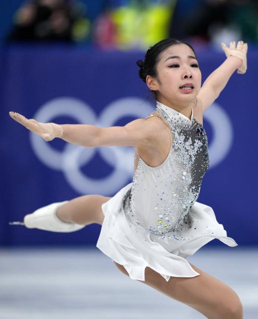 (260219) -- MILAN, Feb. 19, 2026 (Xinhua) -- Zhang Ruiyang of China competes during the free skating match of figure skating women single skating at the Milan-Cortina 2026 Olympic Winter Games in Milan, Italy, Feb. 19, 2026. (Xinhua/Xue Yuge)