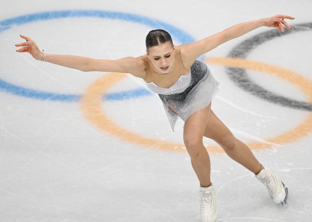 (260219) -- MILAN, Feb. 19, 2026 (Xinhua) -- Livia Kaiser of Switzerland competes during the free skating match of figure skating women single skating at the Milan-Cortina 2026 Olympic Winter Games in Milan, Italy, Feb. 19, 2026. (Xinhua/Cheng Min)