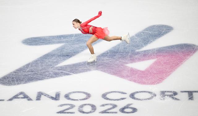 (260219) -- MILAN, Feb. 19, 2026 (Xinhua) -- Mariia Seniuk of Israel competes during the free skating match of figure skating women single skating at the Milan-Cortina 2026 Olympic Winter Games in Milan, Italy, Feb. 19, 2026. (Xinhua/Cheng Min)
