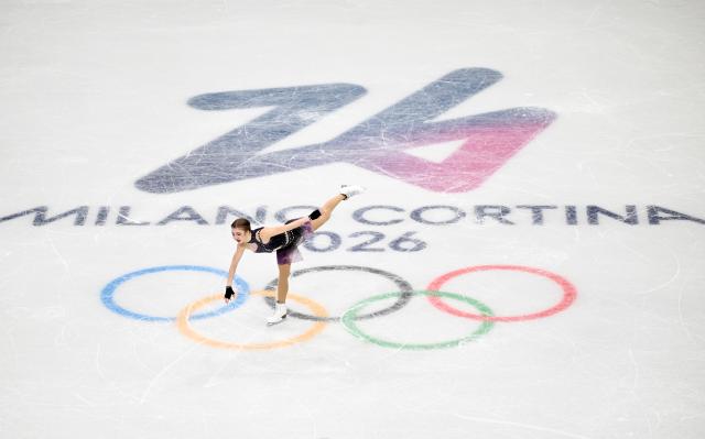 (260219) -- MILAN, Feb. 19, 2026 (Xinhua) -- Olga Mikutina of Austria competes during the free skating match of figure skating women single skating at the Milan-Cortina 2026 Olympic Winter Games in Milan, Italy, Feb. 19, 2026. (Xinhua/Cheng Min)