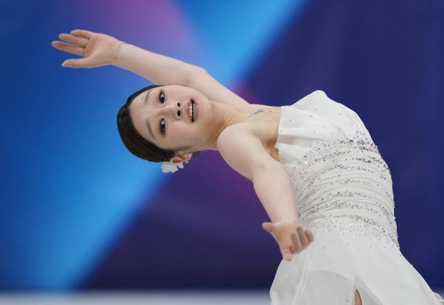 (260219) -- MILAN, Feb. 19, 2026 (Xinhua) -- Shin Jia of South Korea competes during the free skating match of figure skating women single skating at the Milan-Cortina 2026 Olympic Winter Games in Milan, Italy, Feb. 19, 2026. (Xinhua/Xue Yuge)