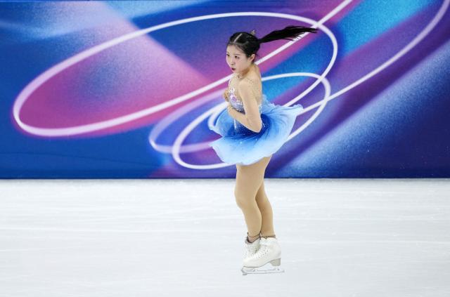 (260219) -- MILAN, Feb. 19, 2026 (Xinhua) -- Nakai Ami of Japan competes during the free skating match of figure skating women single skating at the Milan-Cortina 2026 Olympic Winter Games in Milan, Italy, Feb. 19, 2026. (Xinhua/Xue Yuge)