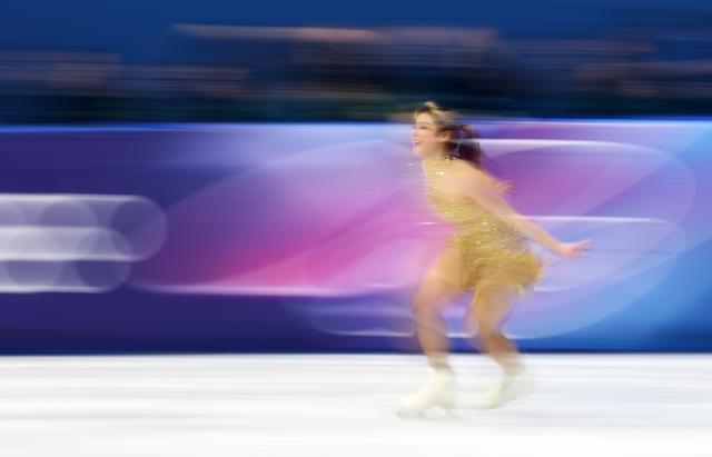 (260219) -- MILAN, Feb. 19, 2026 (Xinhua) -- Alysa Liu of the United States competes during the free skating match of figure skating women single skating at the Milan-Cortina 2026 Olympic Winter Games in Milan, Italy, Feb. 19, 2026. (Xinhua/Li Ming)