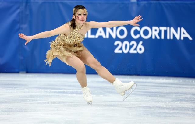 (260219) -- MILAN, Feb. 19, 2026 (Xinhua) -- Alysa Liu of the United States competes during the free skating match of figure skating women single skating at the Milan-Cortina 2026 Olympic Winter Games in Milan, Italy, Feb. 19, 2026. (Xinhua/Li Ming)