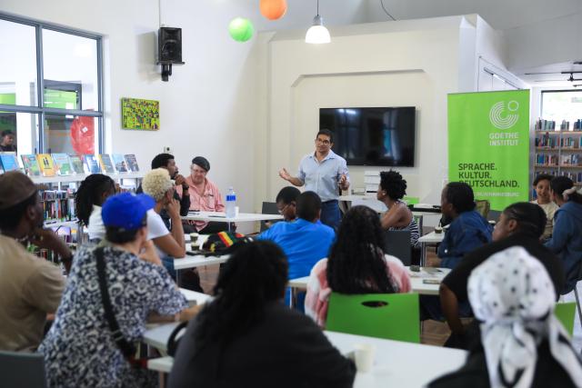 (260222) -- JOHANNESBURG, Feb. 22, 2026 (Xinhua) -- People attend a workshop marking the International Mother Language Day in Johannesburg, South Africa, Feb. 21, 2026. In 1999, UNESCO declared Feb. 21 as International Mother Language Day to promote linguistic and cultural diversity and multilingualism. (Xinhua/Chen Wei)