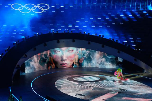 (260222) -- VERONA, Feb. 22, 2026 (Xinhua) -- This photo taken on Feb. 22, 2026 shows the closing ceremony of the Milan-Cortina 2026 Olympic Winter Games at Verona Olympic Arena in Verona, Italy. (Xinhua/Sun Fei)