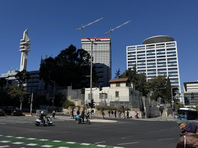 (260227) -- TEL AVIV, Feb. 27, 2026 (Xinhua) -- This photo taken by cellphone on Feb. 26, 2026 shows buildings of the headquarter of the Israel Defense Forces (IDF) in Tel Aviv, Israel. U.S. State Department authorized on Friday the departure of non-emergency U.S. government personnel and family members of U.S. government personnel from Mission Israel due to safety risks, U.S. embassy in Jerusalem posted on X. (Xinhua/Chen Junqing)