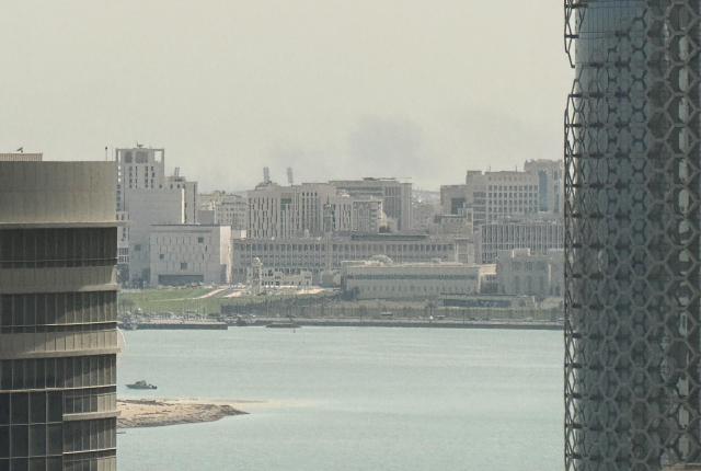 (260228) -- DOHA, Feb. 28, 2026 (Xinhua) -- This photo taken on Feb. 28, 2026 shows a view in downtown Doha, Qatar. (Xinhua/Wang Qiang)