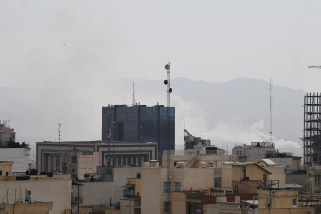 (260228) -- TEHRAN, Feb. 28, 2026 (Xinhua) -- This photo taken on Feb. 28, 2026 shows thick smoke rising in downtown Tehran, Iran. The United States and Israel on Saturday launched "major combat operations" against Iran after the recent U.S.-Iran nuclear talks in Geneva failed to yield a deal to avert the crisis. (Xinhua/Shadati)