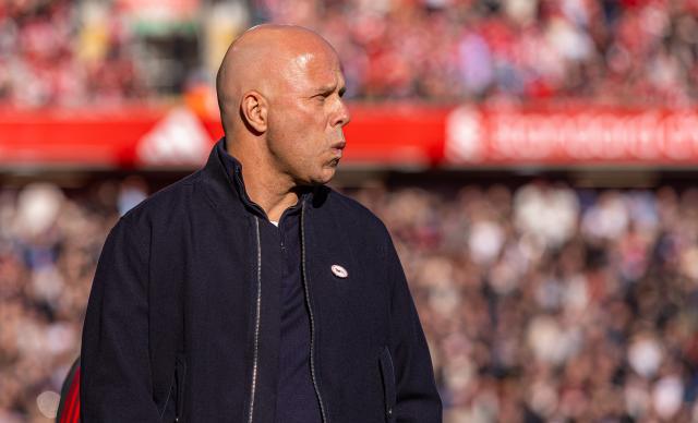 (260301) -- LIVERPOOL, March 1, 2026 (Xinhua) -- Liverpool's head coach Arne Slot reacts before the English Premier League match between Liverpool and West Ham United in Liverpool, Britain, on Feb. 28, 2026. (Xinhua)
FOR EDITORIAL USE ONLY. NOT FOR SALE FOR MARKETING OR ADVERTISING CAMPAIGNS. NO USE WITH UNAUTHORIZED AUDIO, VIDEO, DATA, FIXTURE LISTS, CLUB/LEAGUE LOGOS OR "LIVE" SERVICES. ONLINE IN-MATCH USE LIMITED TO 45 IMAGES, NO VIDEO EMULATION. NO USE IN BETTING, GAMES OR SINGLE CLUB/LEAGUE/PLAYER PUBLICATIONS.