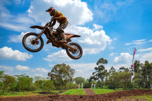 (260301) -- NAIROBI, March 1, 2026 (Xinhua) -- A motorcyclist participates in a motocross race in Nairobi, Kenya on Feb. 28, 2026. (Xinhua/Yang Guang)
