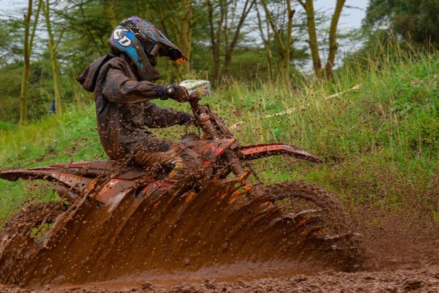 (260301) -- NAIROBI, March 1, 2026 (Xinhua) -- A motorcyclist participates in a motocross race in Nairobi, Kenya on Feb. 28, 2026. (Xinhua/Yang Guang)