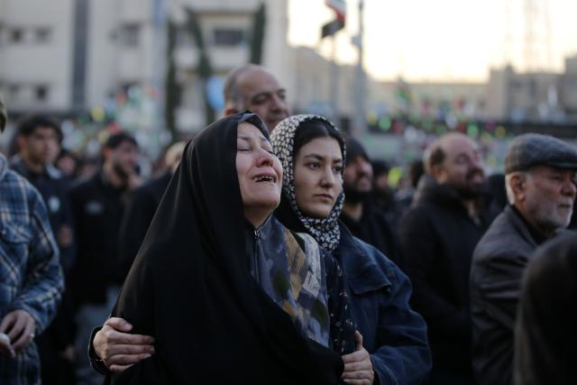 (260302) -- TEHRAN, March 2, 2026 (Xinhua) -- People gather to mourn the death of Iran's Supreme Leader Ayatollah Ali Khamenei in Tehran, Iran, March 1, 2026. Iran's state media confirmed Sunday that its Supreme Leader Ayatollah Ali Khamenei was killed in a joint U.S.-Israeli attack on Saturday, prompting Iranian missile strikes on Israel and U.S. targets across the region. (Xinhua)