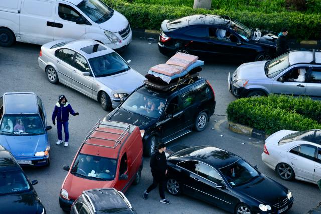 (260302) -- SIDON, March 2, 2026 (Xinhua) -- Residents fleeing from villages of southern Lebanon are pictured in Sidon, Lebanon on March 2, 2026. Thirty-one people have been killed and 149 others injured so far in Israeli airstrikes on the southern suburbs of Beirut and southern Lebanon on Monday, the Lebanese Ministry of Health said. (Photo by Ali Hashisho/Xinhua)