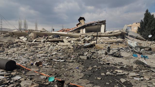 (260302) -- BAALBEK, March 2, 2026 (Xinhua) -- This photo taken on March 2, 2026 show the destruction caused by Israeli airstrikes in the town of Hosh al-Rafqa, near Baalbek in eastern Lebanon. Israeli strikes across Lebanon killed at least 52 people and wounded 154 on Monday, the government said, updating an earlier toll of 31 dead and 149 injured. (Photo by Taher Abu Hamdan/Xinhua)
