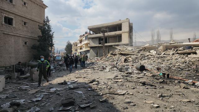 (260302) -- BAALBEK, March 2, 2026 (Xinhua) -- This photo taken on March 2, 2026 show the destruction caused by Israeli airstrikes in the town of Hosh al-Rafqa, near Baalbek in eastern Lebanon. Israeli strikes across Lebanon killed at least 52 people and wounded 154 on Monday, the government said, updating an earlier toll of 31 dead and 149 injured. (Photo by Taher Abu Hamdan/Xinhua)