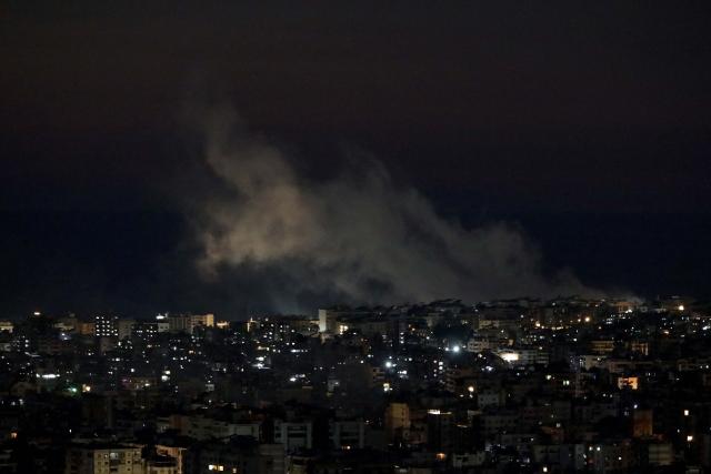 (260302) -- BEIRUT, March 2, 2026 (Xinhua) -- Photo taken on March 2, 2026 shows smoke rising over Bir Hassan after bombing in Beirut, Lebanon. Israeli airstrikes hit the Jnah and Bir Hassan areas in Beirut's southern suburbs on Monday evening, the first strikes near central Beirut since a ceasefire in November 2024, local broadcaster al-Jadeed reported. (Xinhua/Bilal Jawich)