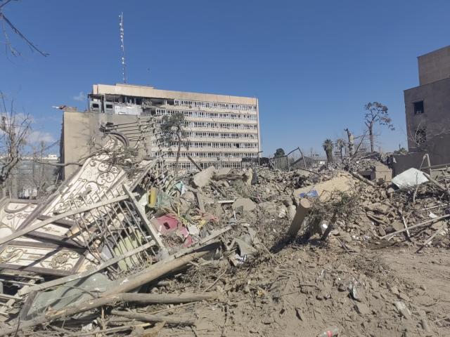 (260303) -- TEHRAN, March 3, 2026 (Xinhua) -- The debris is seen in Tehran, Iran, March 3, 2026.
  The joint U.S.-Israel military operation against Iran entered its fourth day.
   The death toll in Iran rose to 787, according to the Iranian Red Crescent. (Xinhua/Shadati)