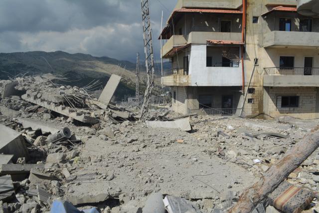 (260303) -- MEIDOUN, March 3, 2026 (Xinhua) -- Photo taken on March, 3, 2026 shows ruins after Israeli airstrikes in Meidoun, Lebanon. Tensions between Lebanon and Israel have escalated in recent days, with intensified airstrikes and exchanges of fire along the border, leading to mounting casualties, widespread displacement, and growing pressure on emergency response systems. (Photo by Taher Abu Hamdan/Xinhua)