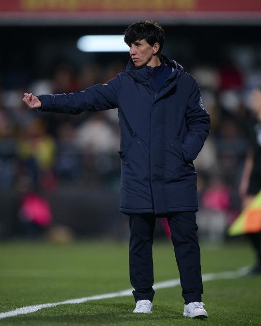 (260304) -- CASTELLON, March 4, 2026 (Xinhua) -- Spain's head coach Sonia Bermudez reacts during the FIFA Women's World Cup Qualifiers football match between Spain and Iceland in Castellon, Spain on March 4, 2026. (Str/Xinhua)