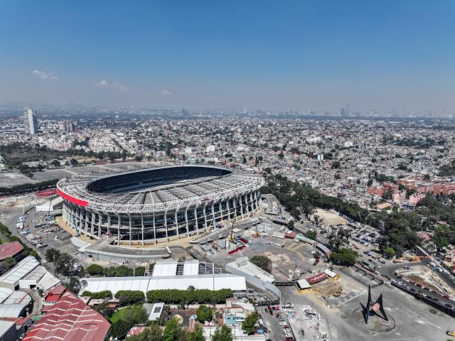 (260304) -- MEXICO CITY, March 4, 2026 (Xinhua) -- This drone photo shows the Azteca Stadium in Mexico City, Mexico, March 3, 2026. The expanded 48-team World Cup, to be co-hosted by the United States, Canada, and Mexico, will run from June 11 to July 19, 2026. Mexico City's iconic Azteca Stadium, which staged the 1970 and 1986 World Cup finals, will host the opener and four other matches in the next edition of football's showpiece tournament. (Xinhua/Li Muzi)