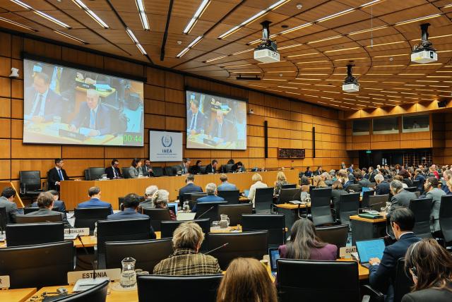 (260304) -- VIENNA, March 4, 2026 (Xinhua) -- Li Song (on screen), China's permanent representative to the International Atomic Energy Agency (IAEA), speaks during the March Board of Governors meeting of the IAEA in Vienna, Austria, on March 3, 2026.
  The Fukushima nuclear accident, while triggered by a natural disaster, was in essence a man-made disaster that exposed serious shortcomings in Japan's nuclear regulatory system, said Li on Tuesday.
  TO GO WITH "Japan's Fukushima nuclear accident in essence man-made disaster: Chinese envoy" (Chinese Permanent Mission to UN and other International Organizations in Vienna/Handout via Xinhua)
