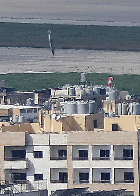 (260304) -- BEIRUT, March 4, 2026 (Xinhua) -- This photo taken on March 4, 2026 shows the moment of a missile falling down on the southern suburb of Beirut, Lebanon. Tensions between Lebanon and Israel have escalated in recent days, with intensified airstrikes and exchanges of fire along the border, leading to mounting casualties, widespread displacement, and growing pressure on emergency response systems. (Photo by Bilal Jawich/Xinhua)