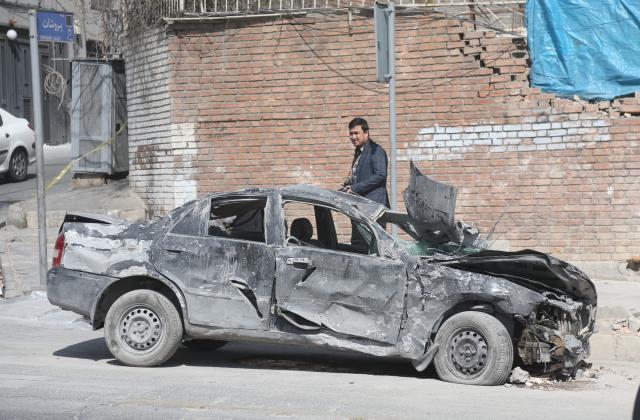 (260304) -- TEHRAN, March 4, 2026 (Xinhua) -- A damaged vehicle is pictured in Tehran, Iran, March 4, 2026. (Xinhua/Shadati)