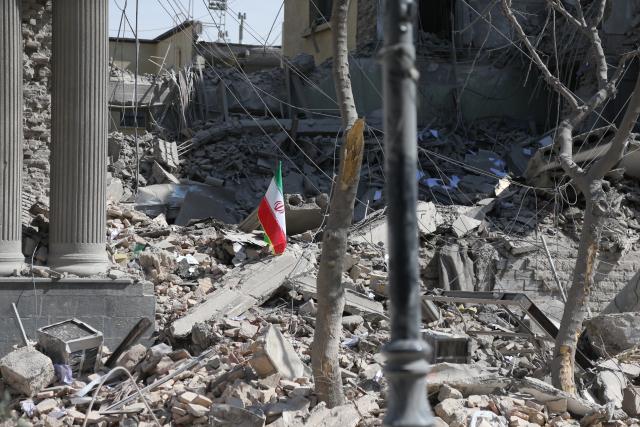 (260304) -- TEHRAN, March 4, 2026 (Xinhua) -- The ruins of buildings are pictured in Tehran, Iran, March 4, 2026. (Xinhua/Shadati)