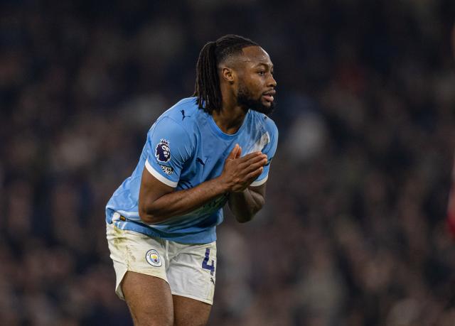 (260305) -- MANCHESTER, March 5, 2026 (Xinhua) -- Manchester City's Antoine Semenyo reacts after missing a chance during the English Premier League match between Manchester City FC and Nottingham Forest FC in Manchester, Britain, on March 4, 2026. (Xinhua)
FOR EDITORIAL USE ONLY. NOT FOR SALE FOR MARKETING OR ADVERTISING CAMPAIGNS. NO USE WITH UNAUTHORIZED AUDIO, VIDEO, DATA, FIXTURE LISTS, CLUB/LEAGUE LOGOS OR "LIVE" SERVICES. ONLINE IN-MATCH USE LIMITED TO 45 IMAGES, NO VIDEO EMULATION. NO USE IN BETTING, GAMES OR SINGLE CLUB/LEAGUE/PLAYER PUBLICATIONS.