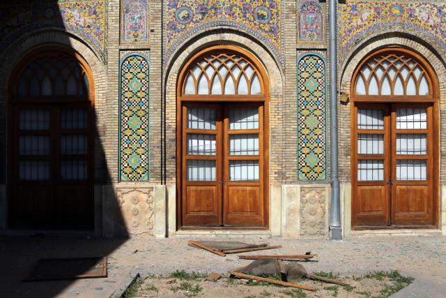 (260305) -- TEHRAN, March 5, 2026 (Xinhua) -- This photo taken on March 3, 2026 shows a view of the damaged Golestan Palace in Tehran, Iran. The Golestan Palace, a UNESCO World Heritage Site, was partially damaged in air raids during U.S. and Israeli strikes on Iran. (Xinhua)