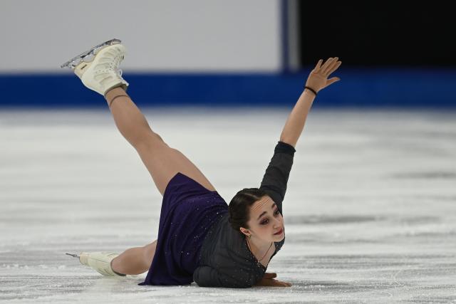 (260306) -- TALLINN, March 6, 2026 (Xinhua) -- Inga Gurgenidze of Georgia competes during the women's short program at the ISU Figure Skating Junior World Championships in Tallinn, Estonia, March 5, 2026 (Photo by Sergei Stepanov/Xinhua)