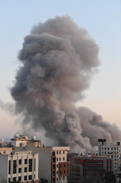 (260306) -- TEHRAN, March 6, 2026 (Xinhua) -- This photo taken on March 6, 2026 shows smoke after an explosion in Tehran, Iran. (Xinhua/Shadati)