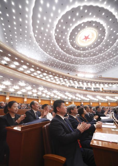(260307) -- BEIJING, March 7, 2026 (Xinhua) -- The second plenary meeting of the fourth session of the 14th National Committee of the Chinese People's Political Consultative Conference (CPPCC) is held at the Great Hall of the People in Beijing, capital of China, March 7, 2026. (Xinhua/Lu Ye)